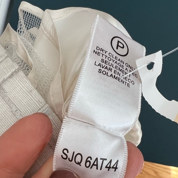 BCBGMaxAzria Women’s Trudy A Line Dress Metallic White Strapless Size 2 NWOT - Picture 7 of 8